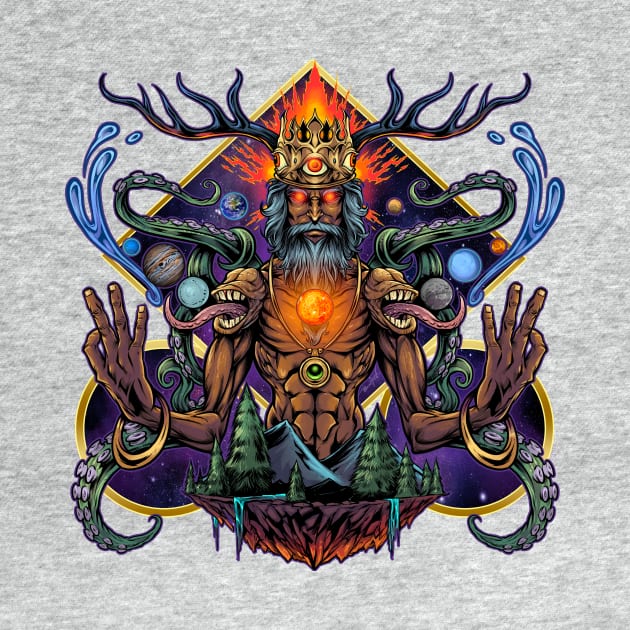 Psychedelic Meditating Mystic by FlylandDesigns